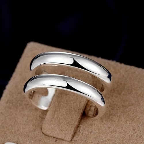 Miniatura 149 de 925 Sterling Silver Ring Minimalist Adjustable Rings Band Handmade Rings for Women Girls