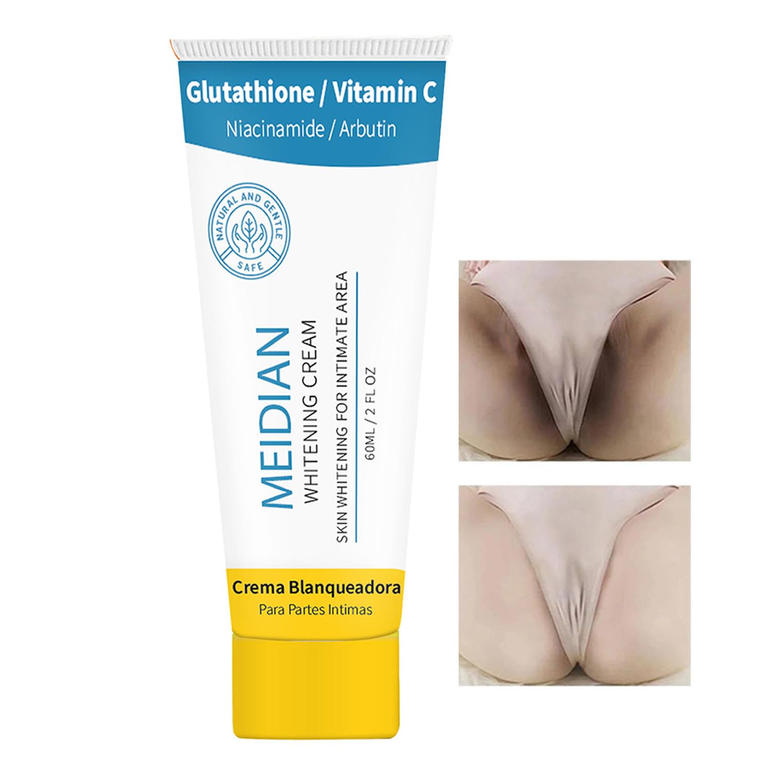 Skin Whitening Cream Bleaching for Body Intimate Area, White