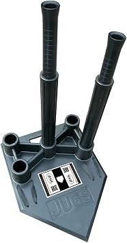 Jugs 5-Point Hitting Tee , Black, 12.3 x 18.9 x 4.7 inches