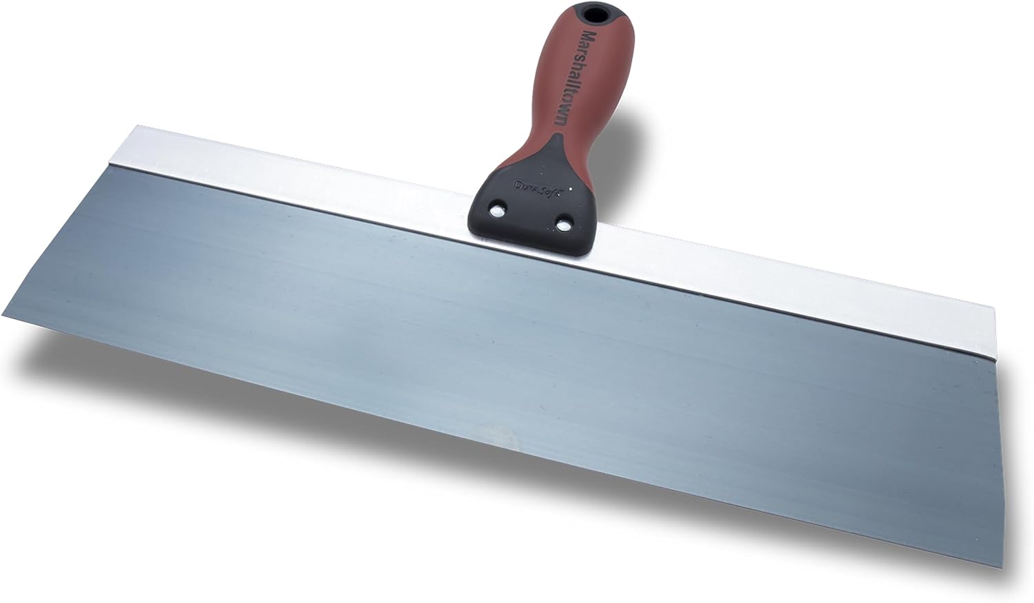 MARSHALLTOWN DuraSoft II Taping Knife, 12 Inch, Drywall, Assembled in USA | Blue Steel Blade with Rigid Alloy Backer, Tapered To Run Corners, Drywall Mud Knife, 12 x 3 Inch Taping Knife, 4512D