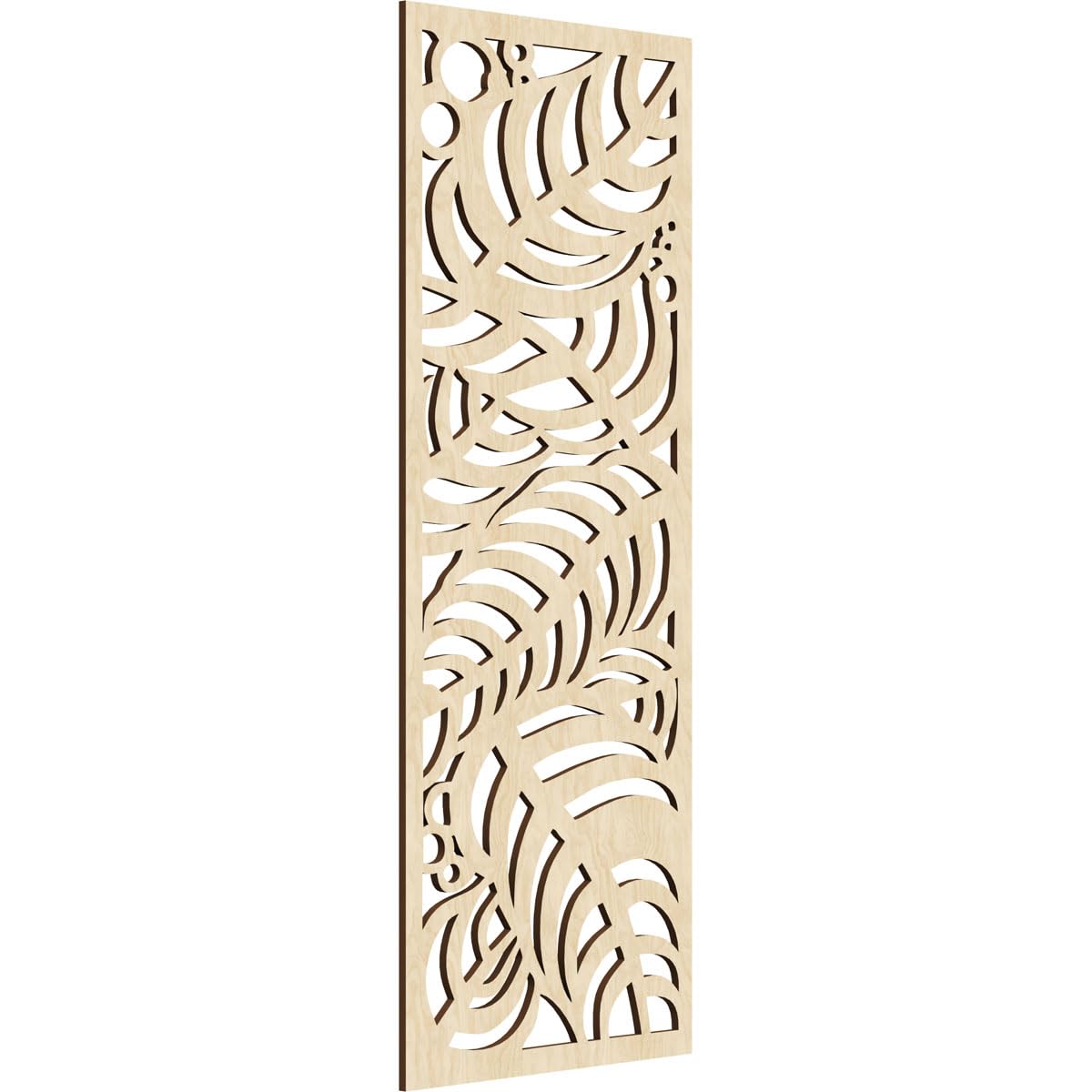 21 3/8"W x 54 3/8"H x 3/8"T Mills Decorative Fretwork Wood Wall Panels, Birch