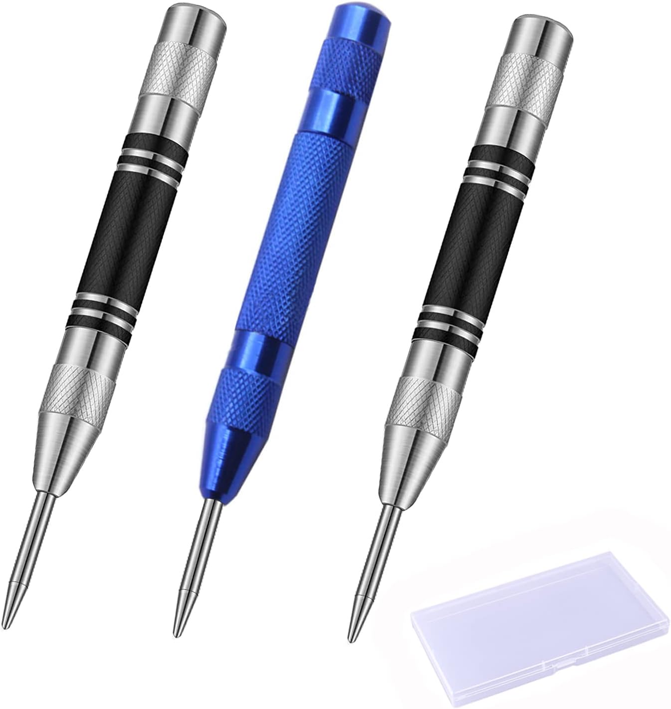 3 Pack Automatic Center Punch Set Spring Loaded Center Hole Punch