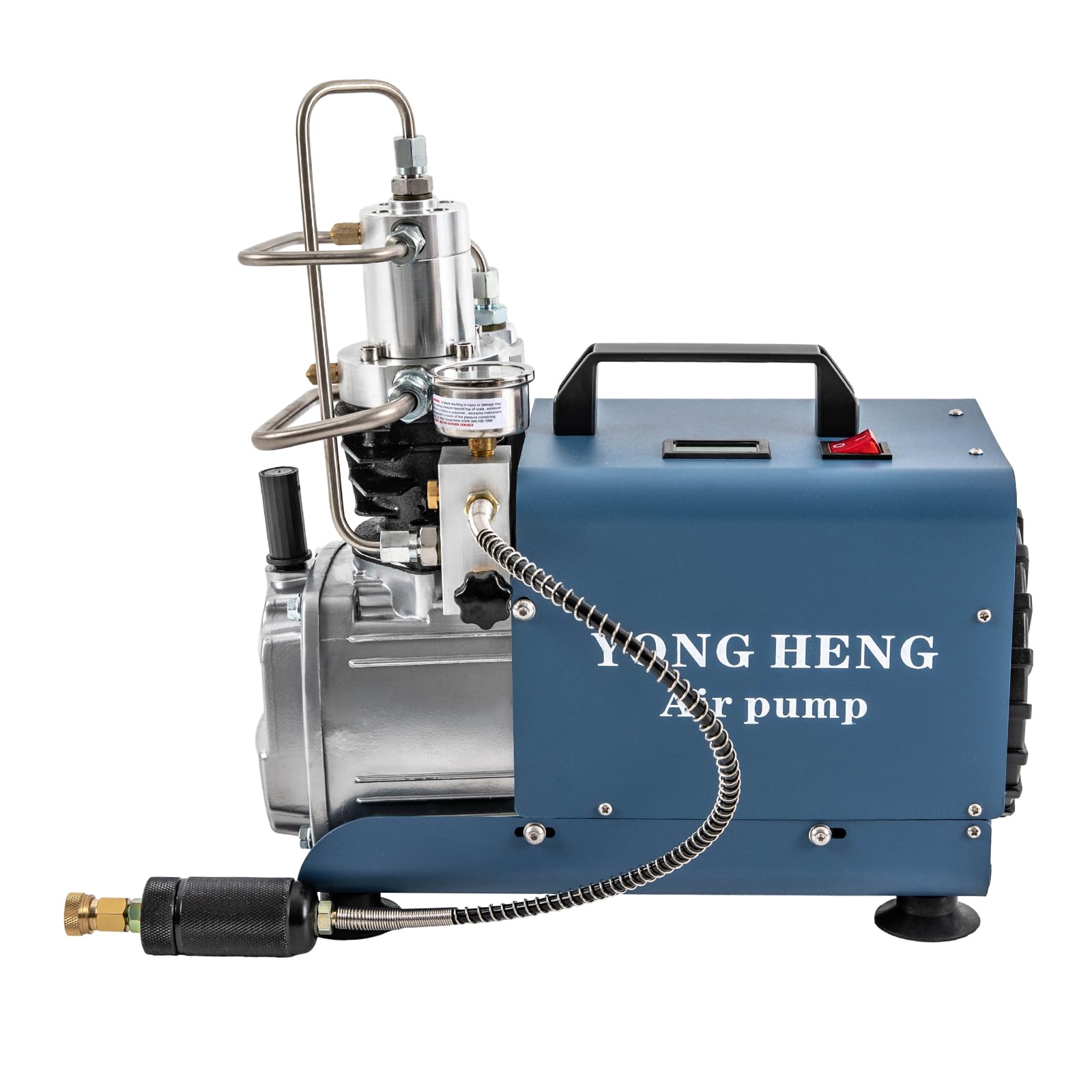 PCP Kompressor, 300Bar 30Mpa 4500Psi Elektrische Hochdruck-Luftkompressorpumpe, 1800W Elektrischer Luftpumpe, zweistufige Komprimierung Hochdruck-Druckluftpumpe