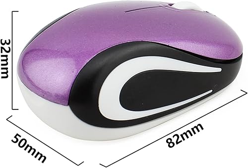 Miniatura 6 de YOCUNKER Mini mouse inalámbrico ultra portátil, mouse de computadora de 1000 DPI inalámbrico, 2.4 GHz con receptor USB, seguimiento óptico, 3