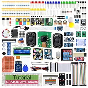 FREENOVE Complete Starter Kit for Raspberry Pi 4 B 3 B+ 400, Python C Java Scratch Code, 708-Page Tutorial, 138 Projects…
