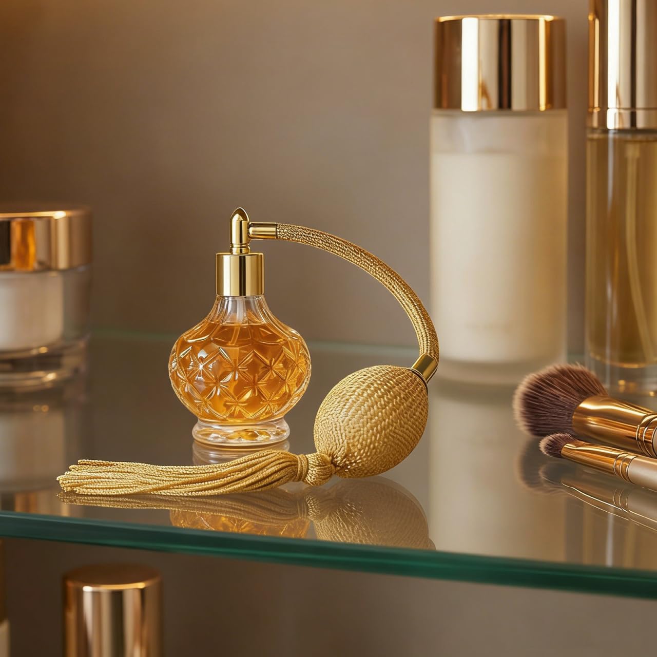 Spryskiwacz do perfum z 1 sztuką perfum w stylu vintage, butelka do ponownego napełniania, butelka na perfumy z butelką na perfumy w stylu vintage