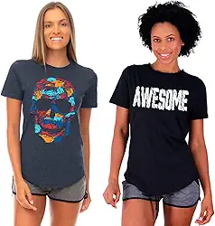 Kit 2 Camisetas Longline Feminina MXD Conceito Slim Casual Fitness Várias Estampas