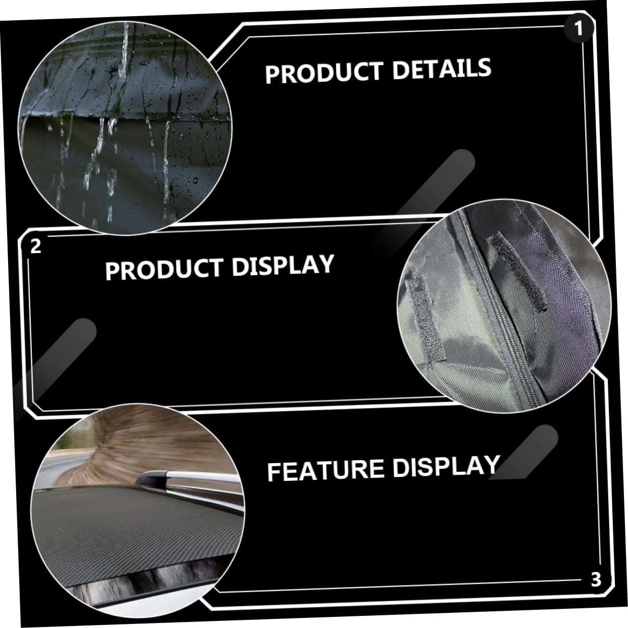 Zerodeko Rooftop Cargo Bag Vehicle Cargo Carrier Car Roof Bag Oxford Weatherproof Easy Install