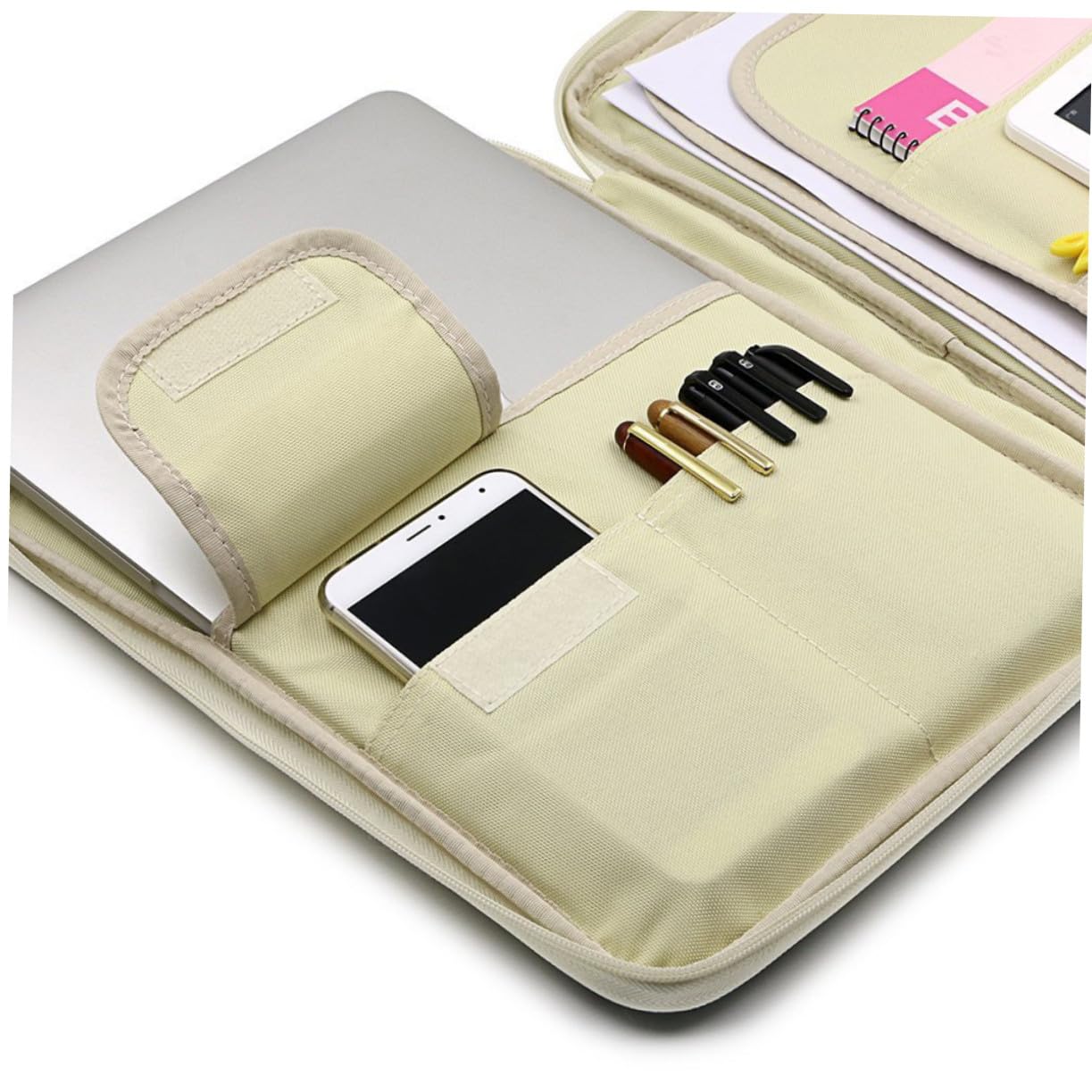 Gatuida Borsa Porta Documenti A4 Oxford Nero, Organizer Portfolio da Lavoro per Uomo e Donna, per Casa e Ufficio Ampio Spazio e Chiusura a Zip