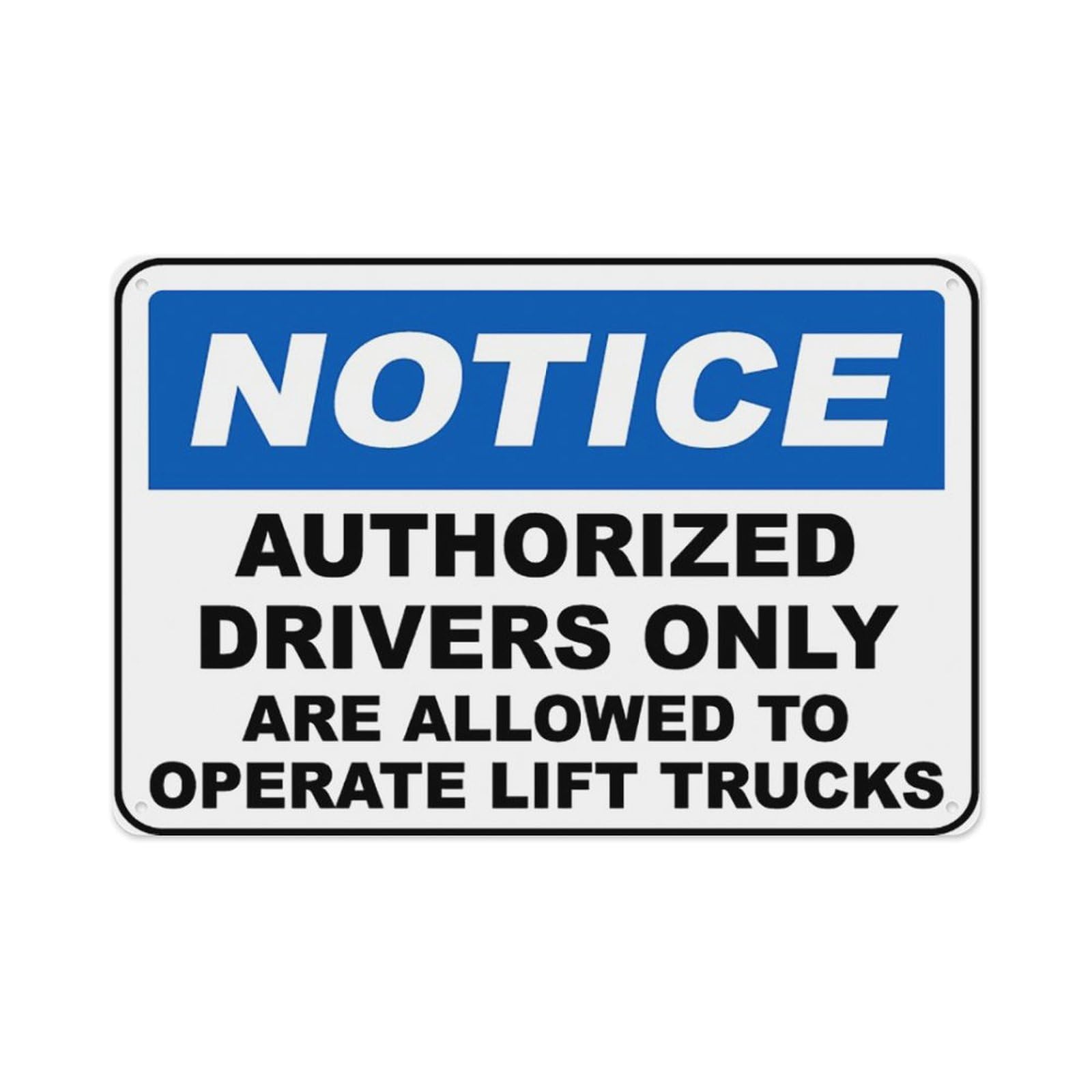 peiyeety Notice Authorized Drivers Only Sign Aluminum Tin Warning Signs For Home Outdoor Garden 8X12 Inches