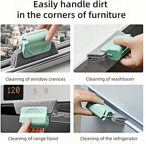 Miniatura 2 de Limpiador Mágico de rieles de ventana, juego de herramientas de cepillo de limpieza de ranura de ventana mejorado 2024, juego de herramientas de