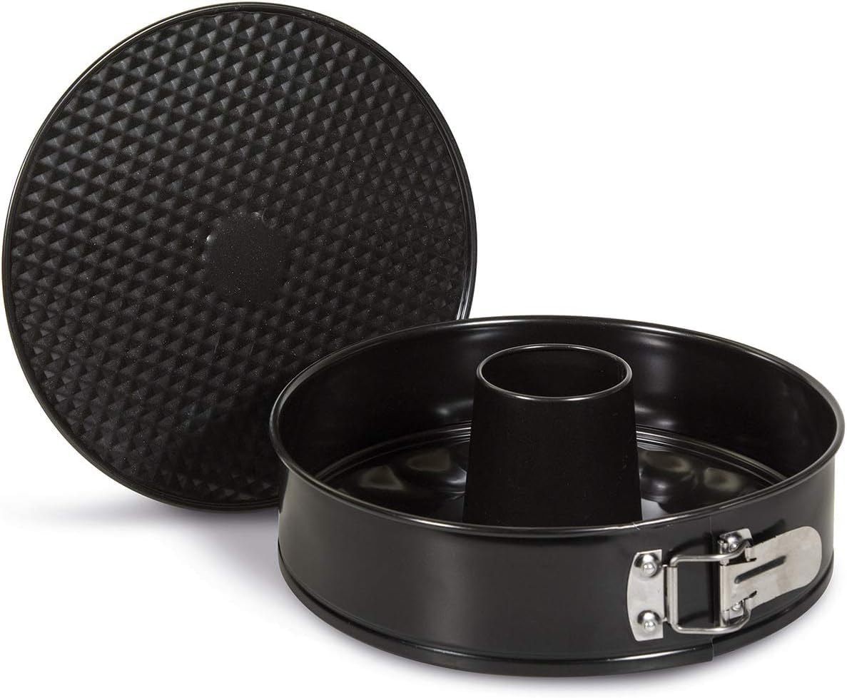 Formegolose™, Springform 2 bases 26 cm with a special leakproof base, made of steel with double layer of non-stick coating, Black Colour
