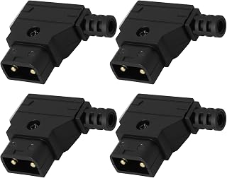 VGOL 4 conectores D-Tap macho de 3,7 mm compatibles con montaje en V compatible con baterías de cámara Anton, color negro