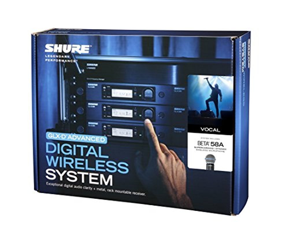 Amazon.com: Shure GLXD24R/B58 Microphone System with GLXD4R Rack