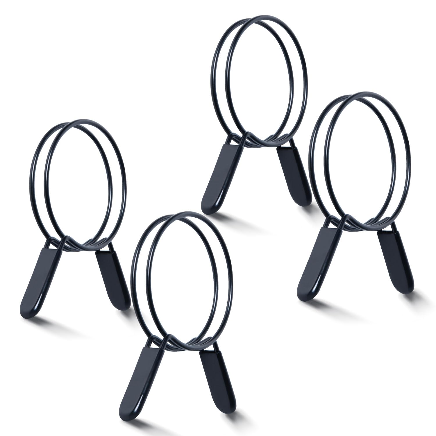 POWERTEC 4 Inch Double Loop Hose Clamps for Collection Hose and Dryer Vent, Quick Release Spring Clamps for Dust Collector and Fittings, 4 pack (70195