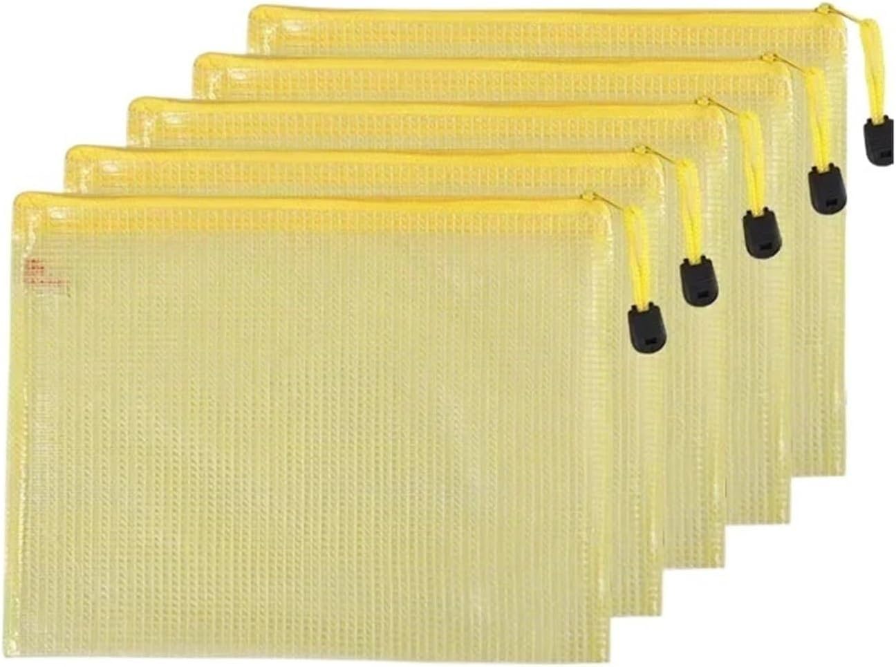 Borse con zip a rete Borsa con cerniera in rete 5 pezzi A4 A5 A6 Borsa for documenti Cartella portaoggetti for cancelleria Cartella con cerniera in rete Cartelle portadocumenti con cerniera Forniture