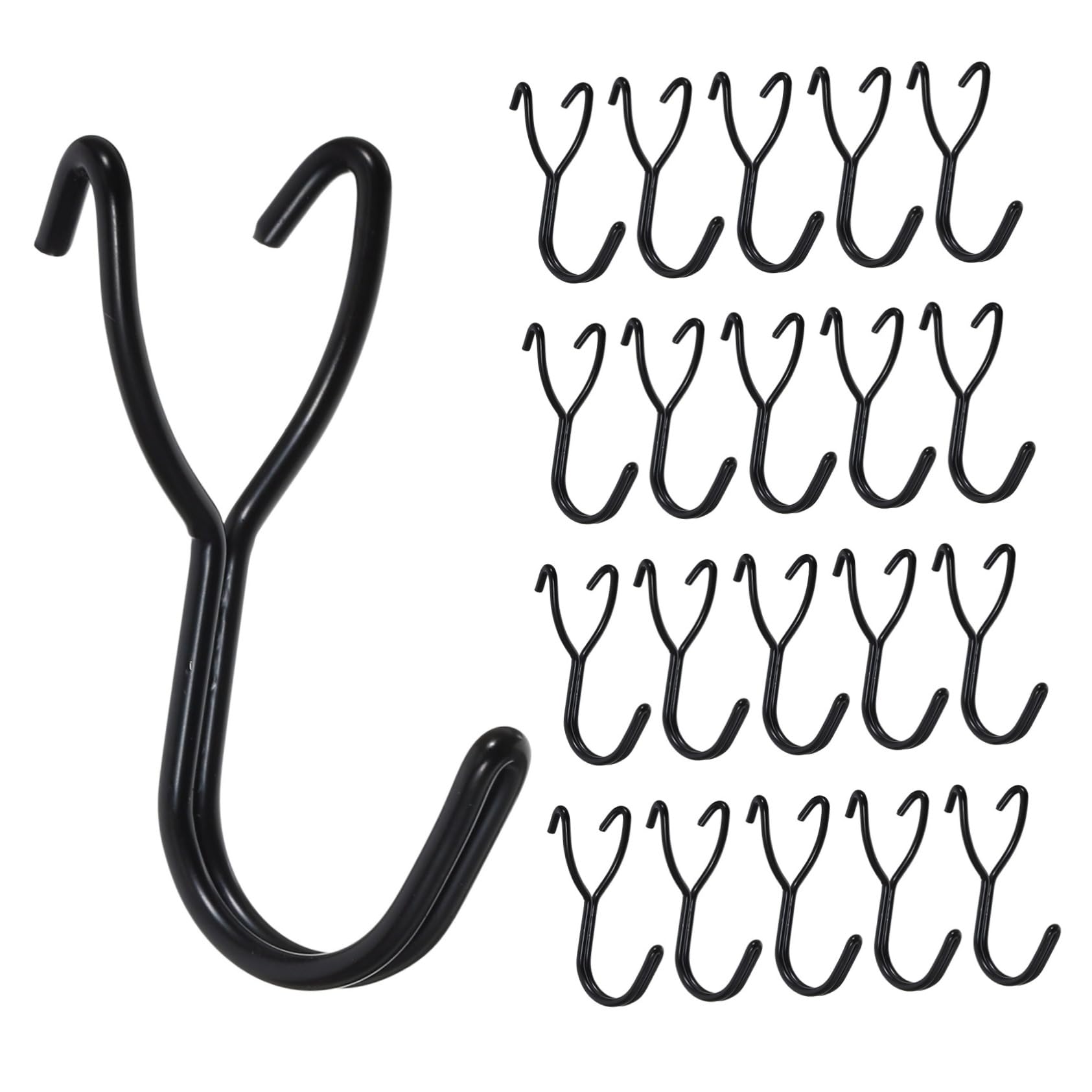 Homoyoyo 20pcs Stainless Steel Hook Removable Hooks for Pegboard Wall Organizer Garage Storage