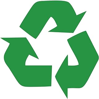 Recycling Symbol green vinyl cut-out sticker 4.5"