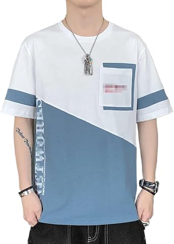 Summer Mens Cotton T-Shirts Loose Short Sleeve Tees Youth Streetwear Top
