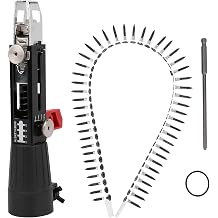 Automatic Chain Nail Gun,Drywall Screw Gun Attachment Collated Screw Gun,Aluminum Alloy Electric Drill Screw Tightening Equipment Woodworking Tool for Gypsum Board