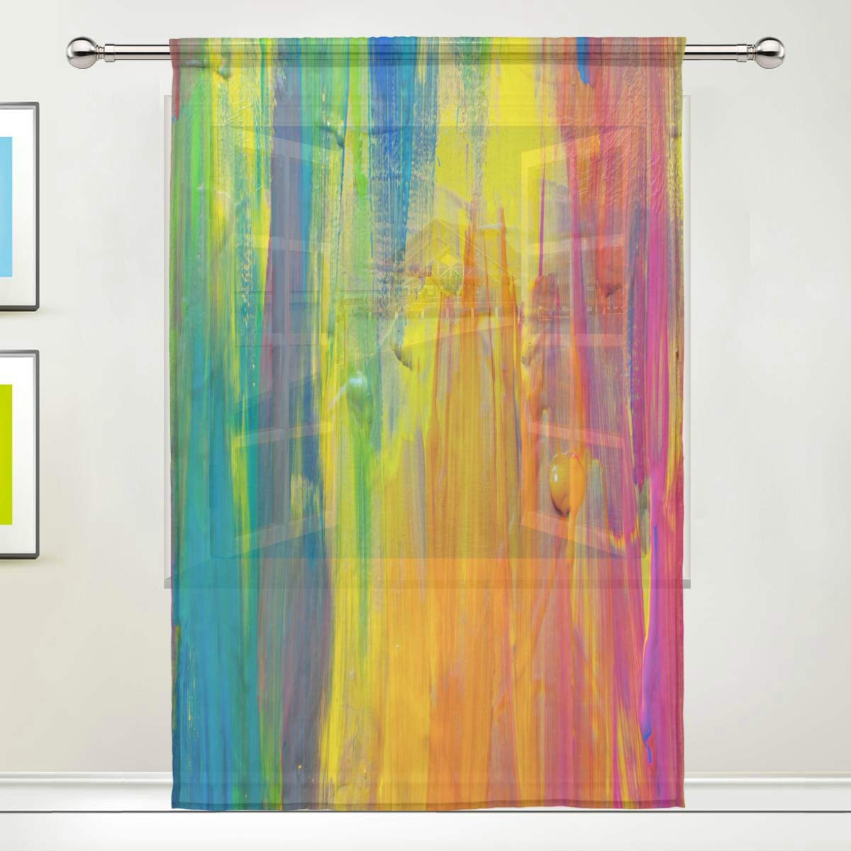 Tie Dye Sheer Curtains Curtains & Drapes