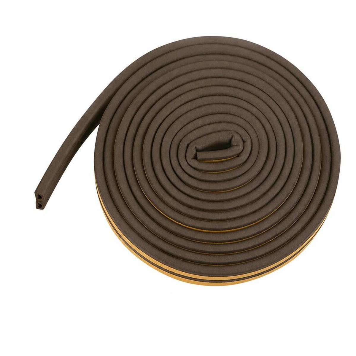 Jmgdj Brown D Shape 5M 1 Piece Security Door Access Door Window Sealing Strip Weatherproof Anti-Collision Strip Sound Insulationself-Adhesive