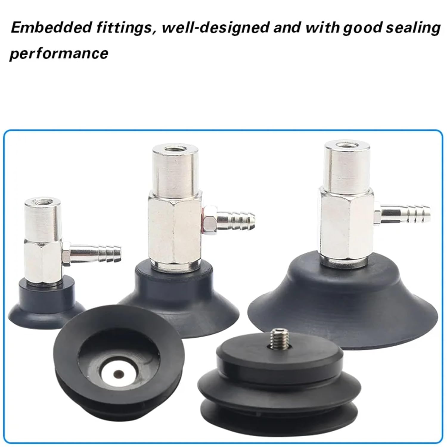 10 Sizes Vacuum Suction Cup Fittings, PFYK PAT Series Side Intake Port (PAT-06 to PAT-50), for Industrial Automation and Robotics(PAT-15(B))
