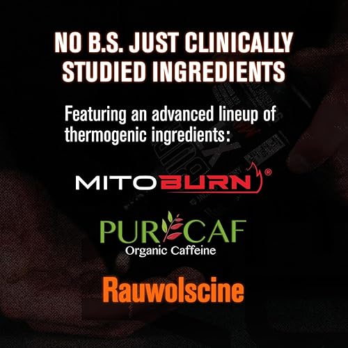 Miniatura 7 de Jacked Factory Quemador de grasa y suplemento para pérdida de peso clínicamente estudiado (60 cápsulas) y quemador de grasa de alto rendimiento Burn