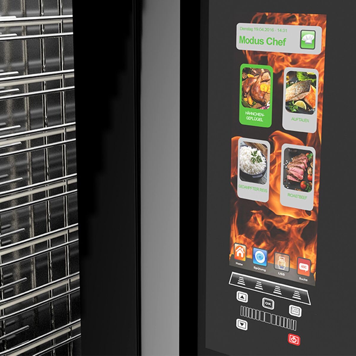 GGM Gastro Kombidämpfer 5x GN 1/1 Touch | Intelligente Touch-Steuerung, vielseitige Garprogramme, robuste Edelstahl-Bauweise, präzise Kerntemperaturüberwachung