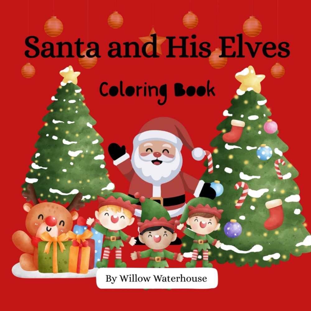 Santa and His Elves Coloring Book