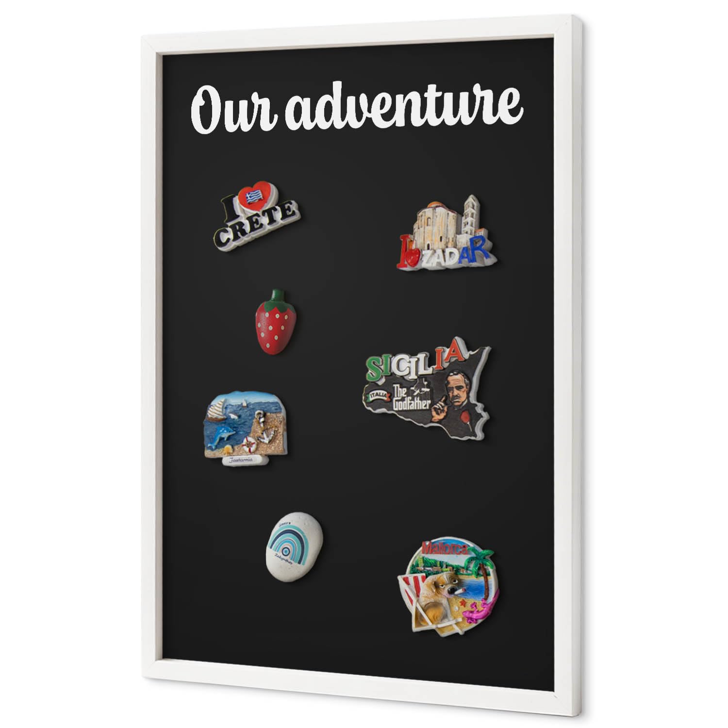 Explorer Magnetic Board 40x60 cm | White Frame | Our Adventure