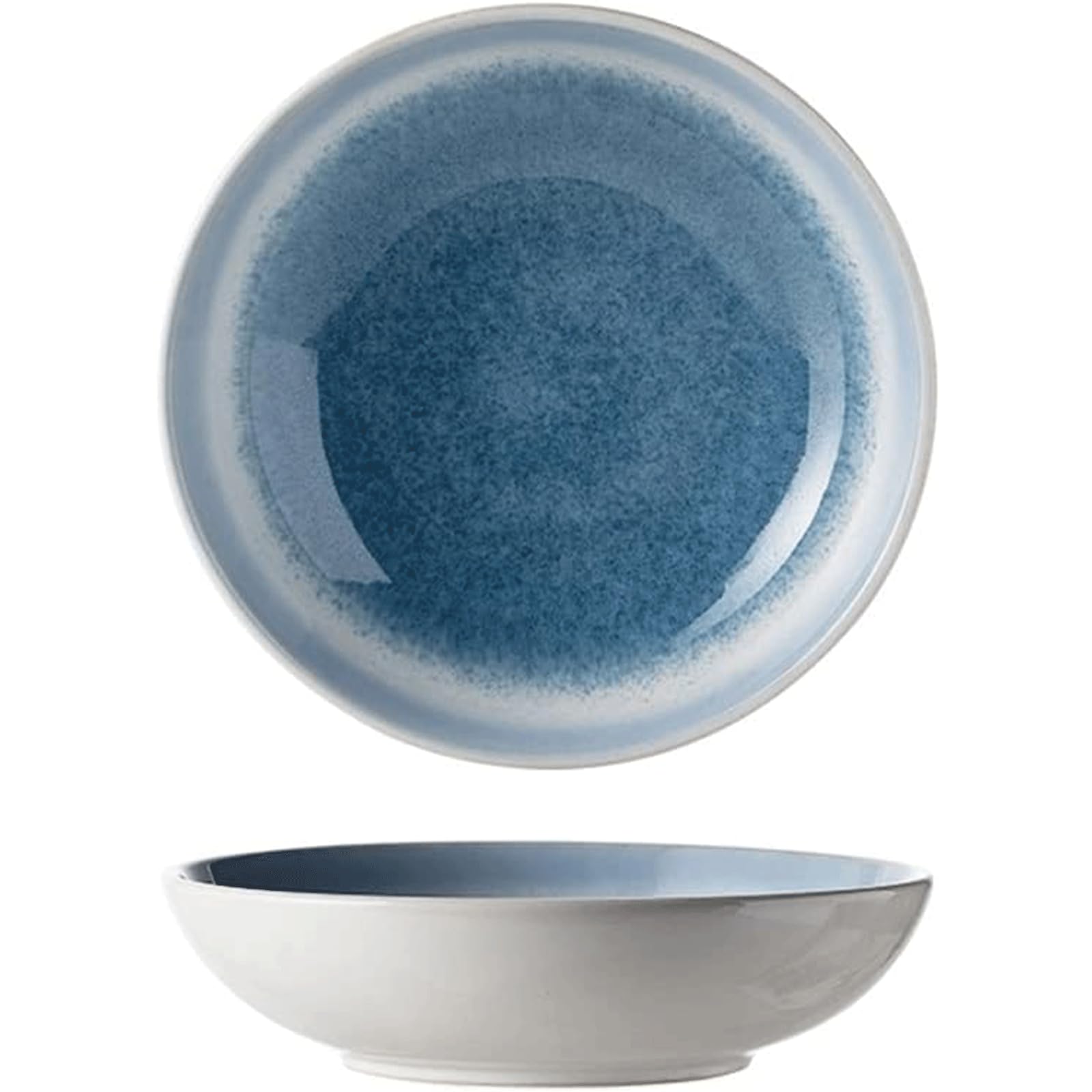 XDAWQP Porcelain Salad Bowl 1.3L Large Capacity Soup Bowl Kitchen Bowl for Fruits/Vegetables/Pasta Dishwasher & Microwave Safe