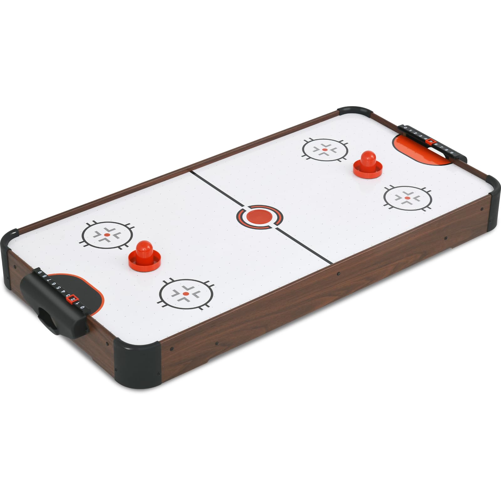 40in Tabletop Air Hockey Table, Portable Arcade Game Table for Kids and Adult, Indoor Game Table w/ 2 Pucks, 2 Pushers, Electronic Motor Fans for Game Room、Family Recreation