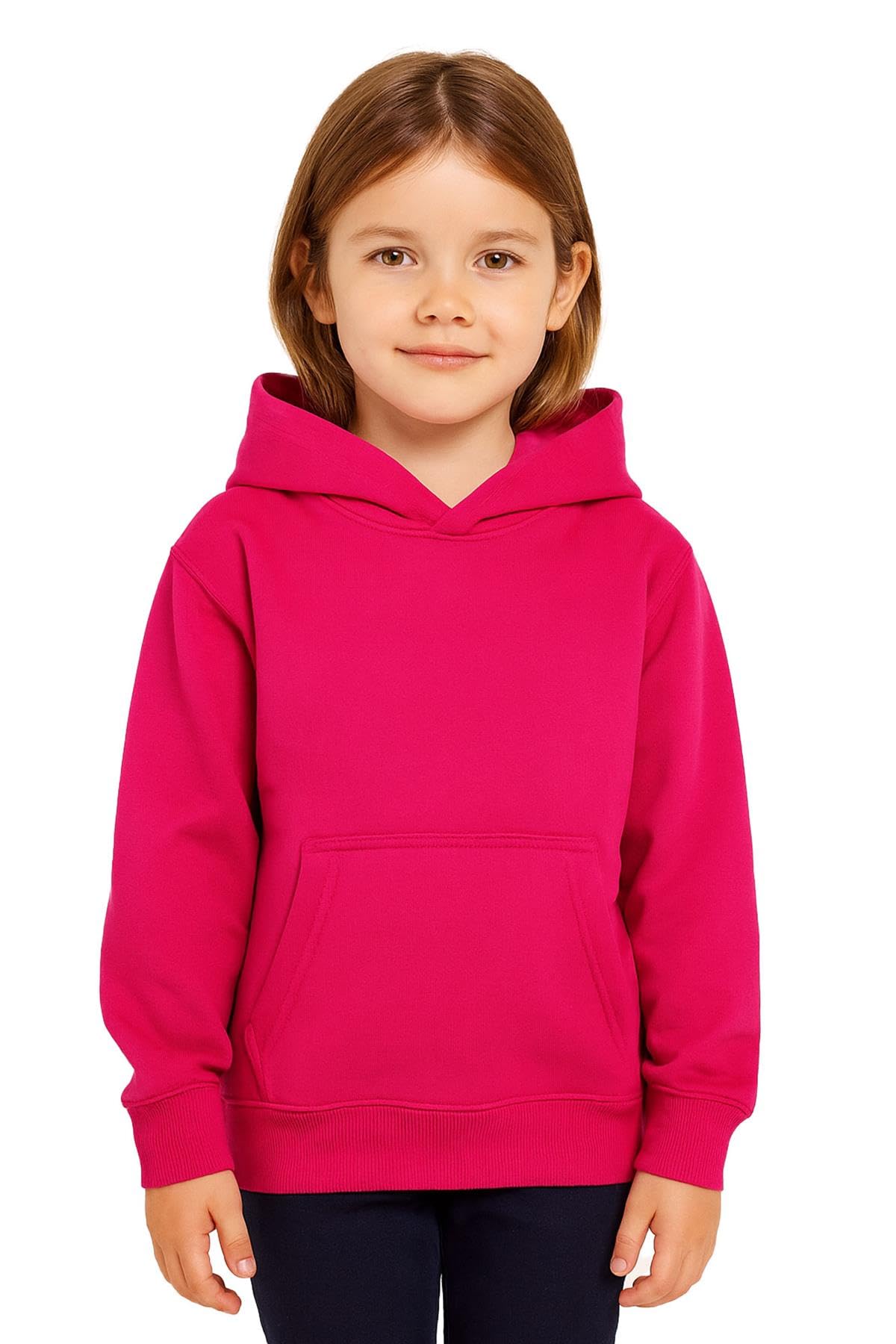 A2Z 4 Kids Tie Dye Hoodie Fleece - Plain Sweat Hoodie Pink 3-4