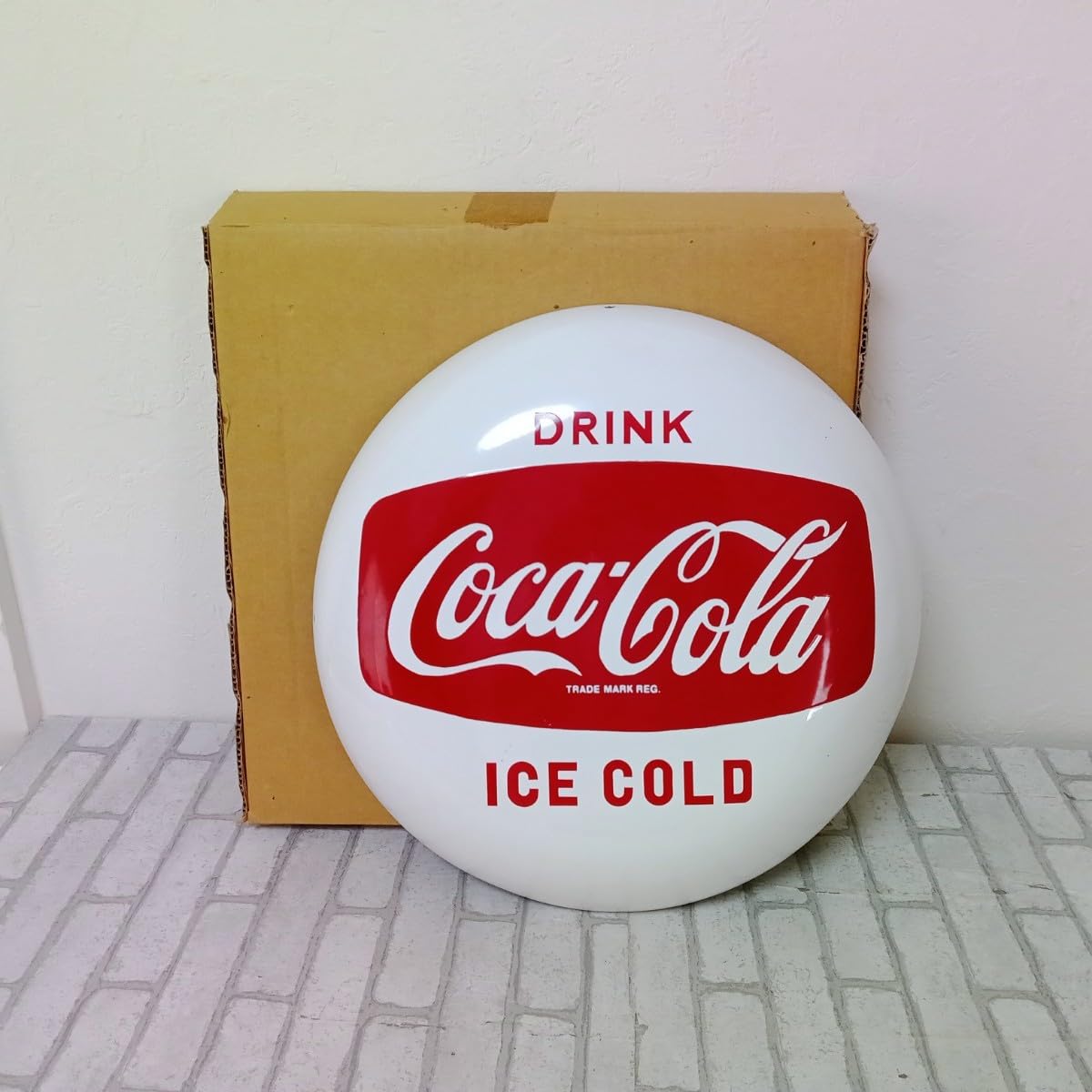 Amazon.co.jp: 奇跡の コカ コーラ コーラ ボタン型サイン 1960年代 