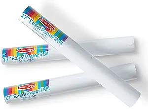 Melissa & Doug Deluxe Easel Paper Roll Replacement (17" x 75 feet) - 3-Pack