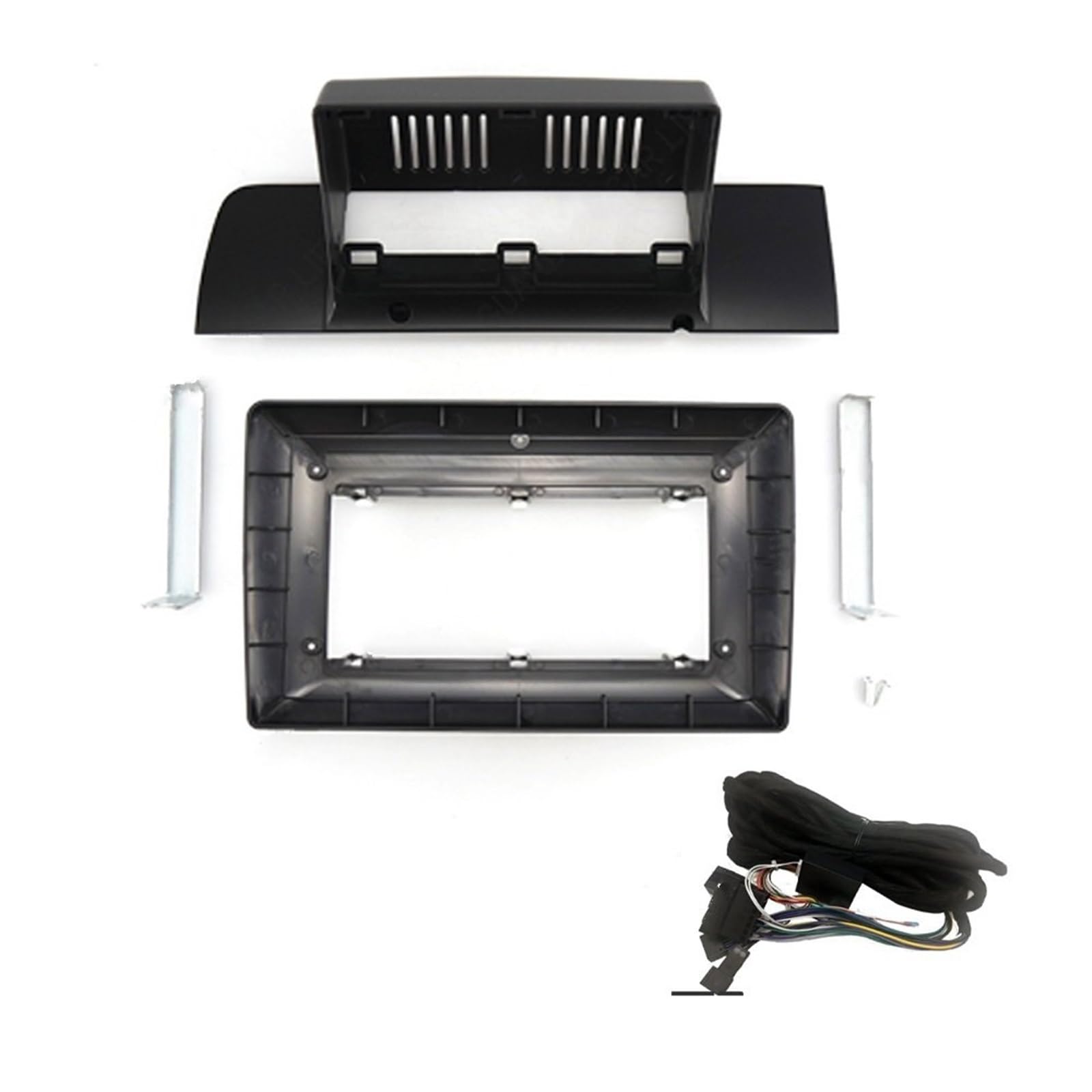 JKELPV Car Radio Frame Kit Fit For BENZ S CLASS 1991-1998 2 Din Head Unit Panel Dash Trim 10.1Inch Car Radio Fascias Radio adapter(Full Set)