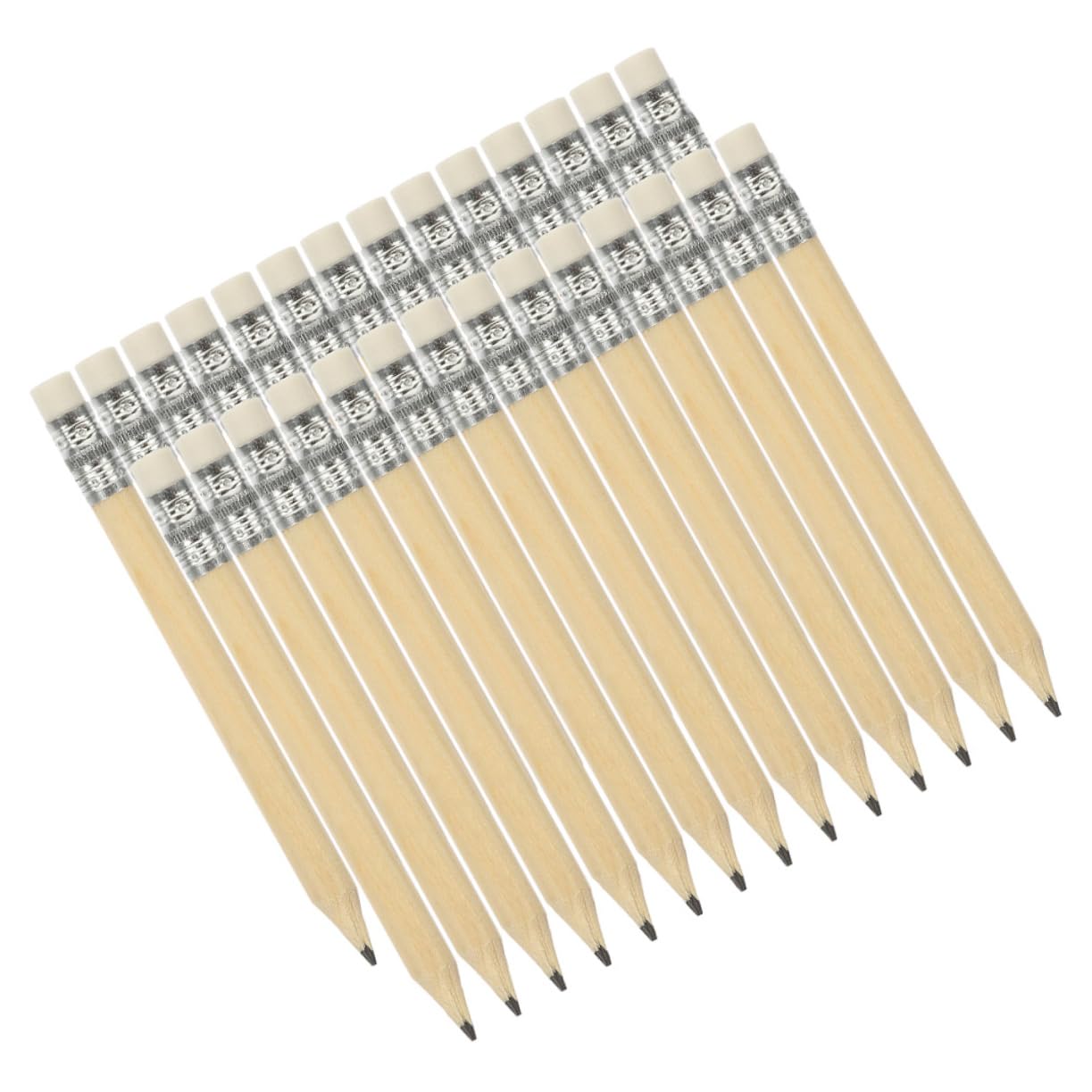 Angoily 4 Sätze Mini Holzbleistifte Mit Radiergummi Kurze Schreib Und Skizzenstifte Für Zuhause Und Büro Leicht Und Tragbar Für Kunstprojekte Und Notizen 100 Stück * 4