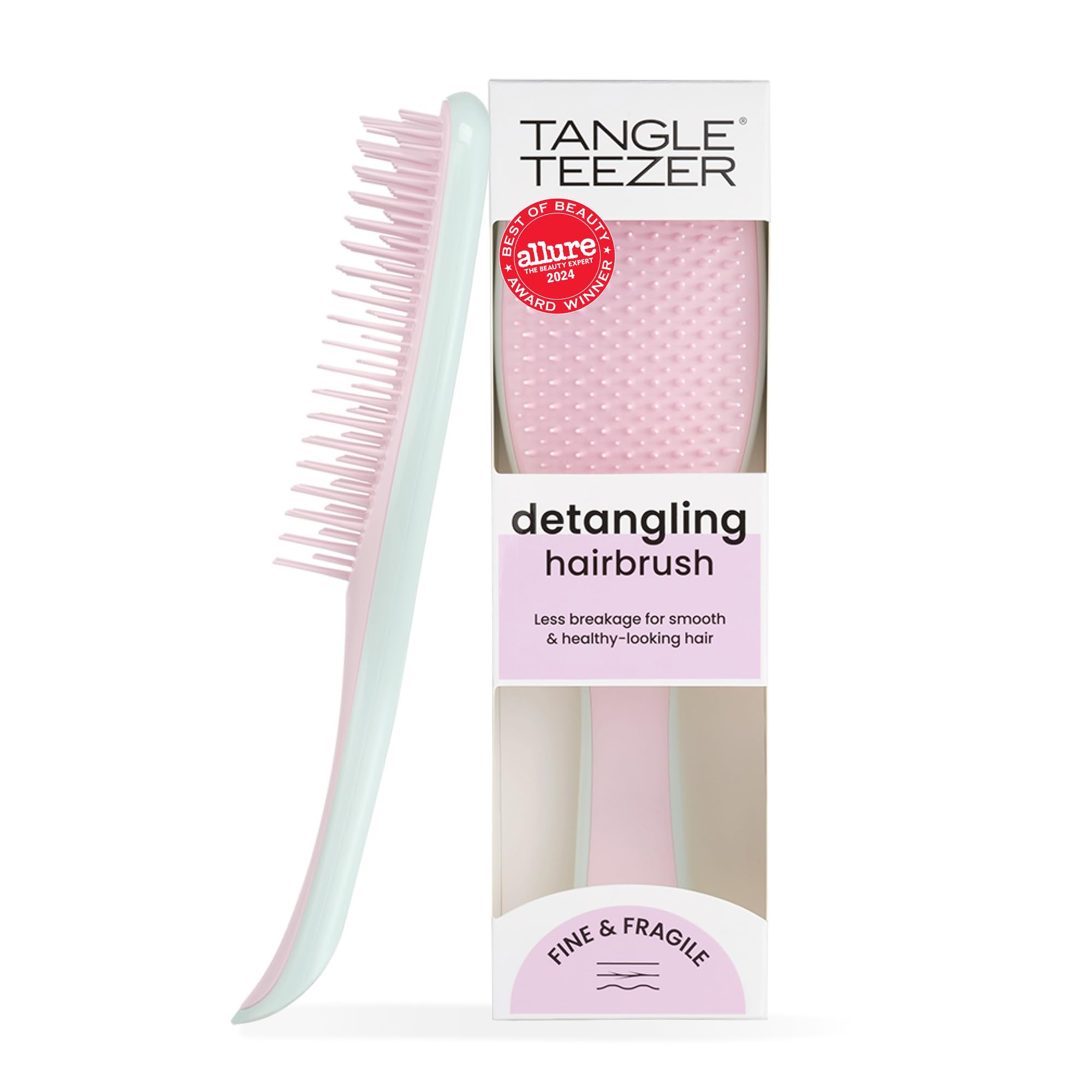 Tangle Teezer The Fine and Fragile Ultimate Detangling Brush, Dry and Wet Hair Brush Detangler for Color-Treated, Fine and Fragile Hair, Marshmallow Duo