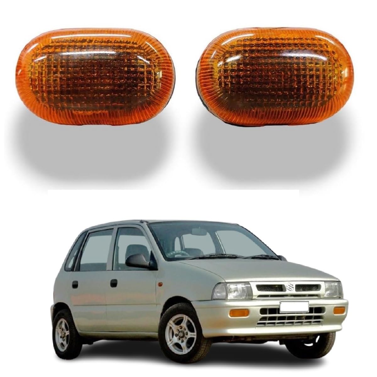 STYCARO Bumper Fender Indicator Light Lamp Assembly Maruti Maruti 800 Type 2/ Zen Set of 2 yellow-image-44