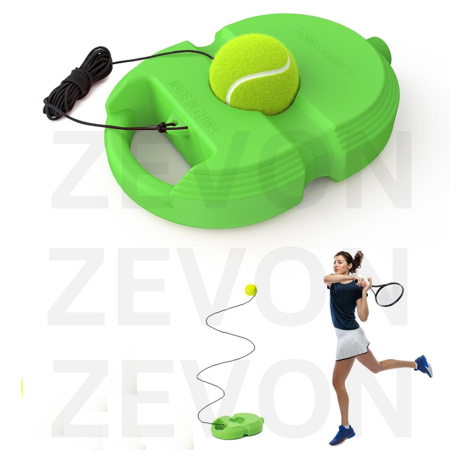 ZEVON Tennis Ball Self-Training Tool: Indoor Tennis & Cricket Solo Trainer Kit with String, Rebound Ball Tennis Set for Kids, Tennis Trainer Rebound Ball Practice Equipment, (No Racket Included) (B0D4Z12R4D) Amazon Price History, Amazon Price Tracker