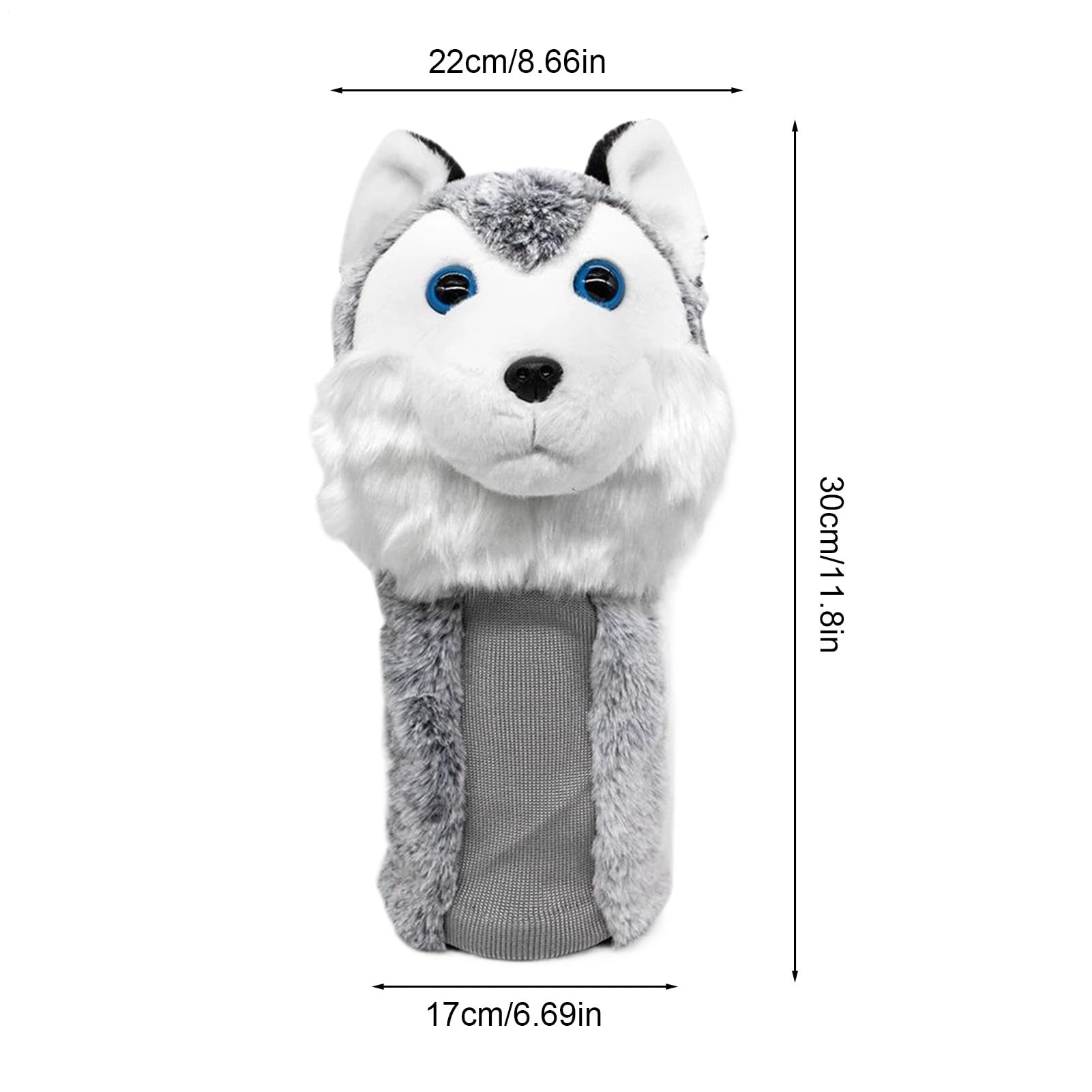 Fundas para cabeza de golf, ligeras y divertidas, a prueba de golpes, 22 cm, fundas de conductor de felpa para perros, fundas de club de animales lindos, práctico protector de club, para competición
