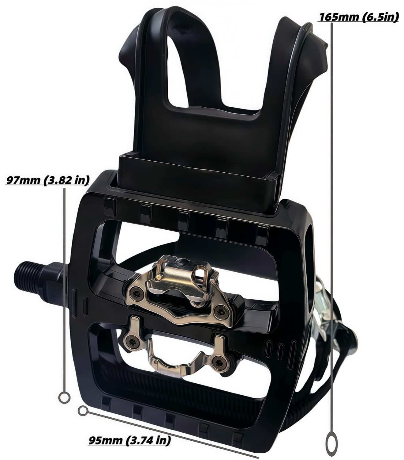 Hometrainer pedalen met riemen voor hometrainer, dynamometer, spinningfiets, indoor fietspedalen, 6 maanden garantie