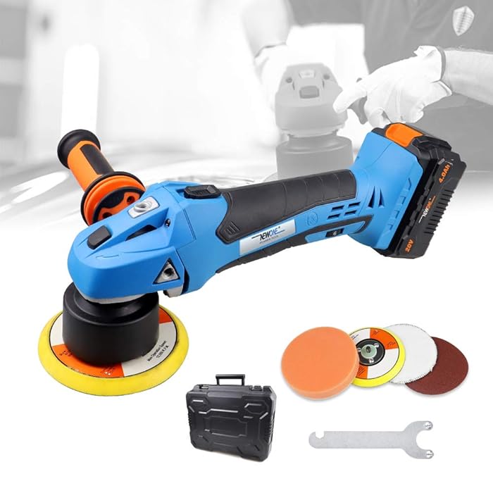 Buy NEWONE 20V Random Orbital Polisher Dual Action Buffer polisher,5Inch,6 Variable Speeds,Anti