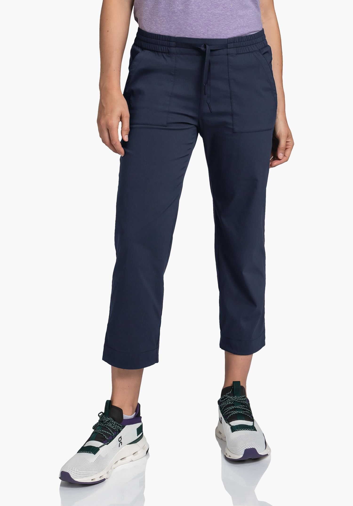 Schöffel Damen Pants Rangun L, atmungsaktive Outdoor Hose für Freizeit und Trekking, robuste 3/4 Hose mit 2-Wege-Stretch