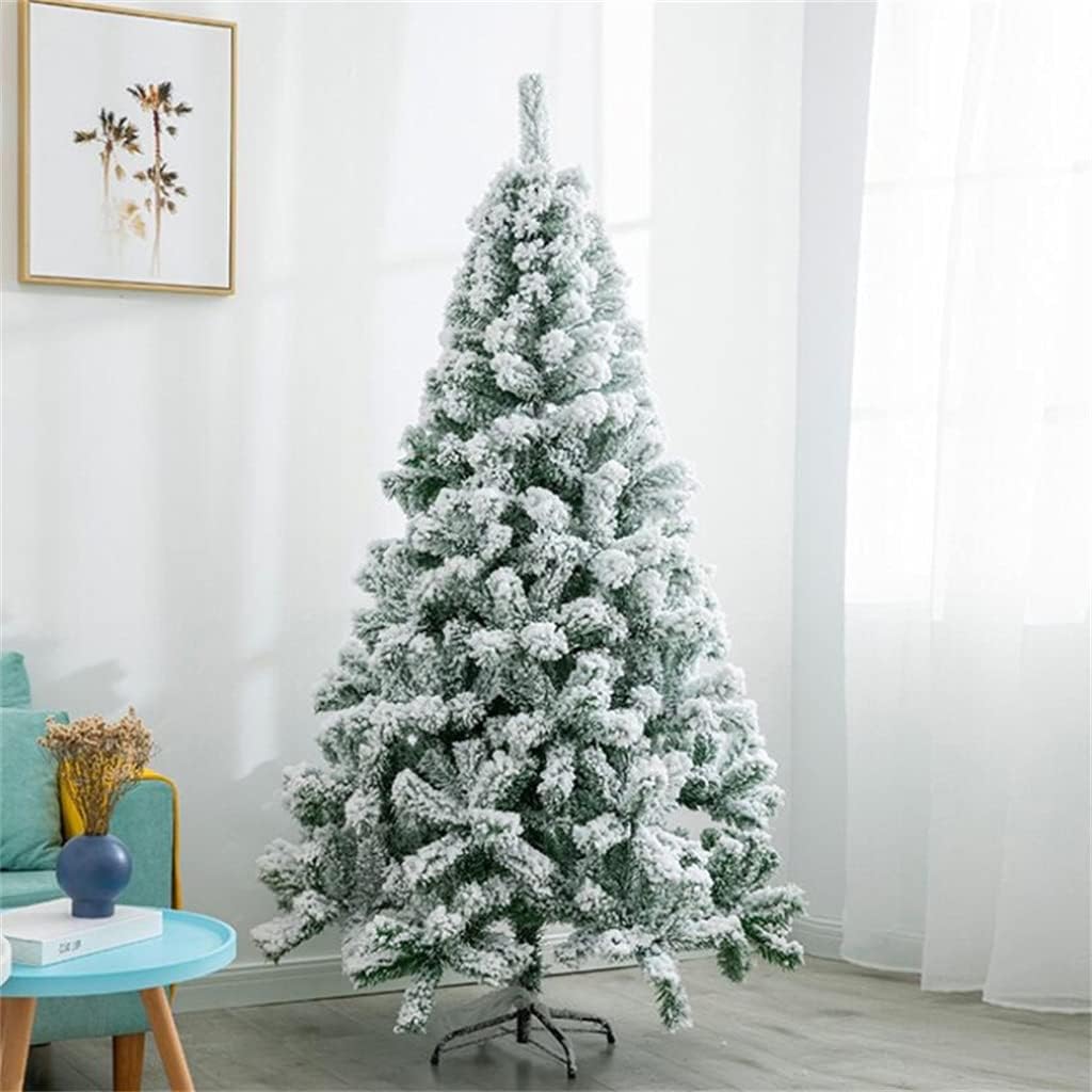 Artificial White Snow Christmas Tree Ornament Adornment Desktop Decoration Shopping Mall Party Supplies (Color : Green Size : 60cm)