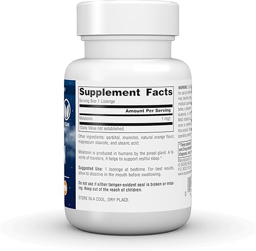 Miniatura 3 de Source Naturals Sleep Science Melatonina 1 mg, 100 pastillas con sabor a naranja