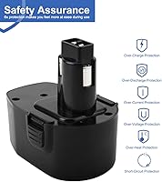 Vista 5 de Exmate 14.4V 3.5Ah DE9094 Replacement Battery Compatible with DEWALT DW9091 DW9094 DC9091 DC9094 DC9144 DE9091 DE9092 DE9038 DE9094 DE9502 DW935