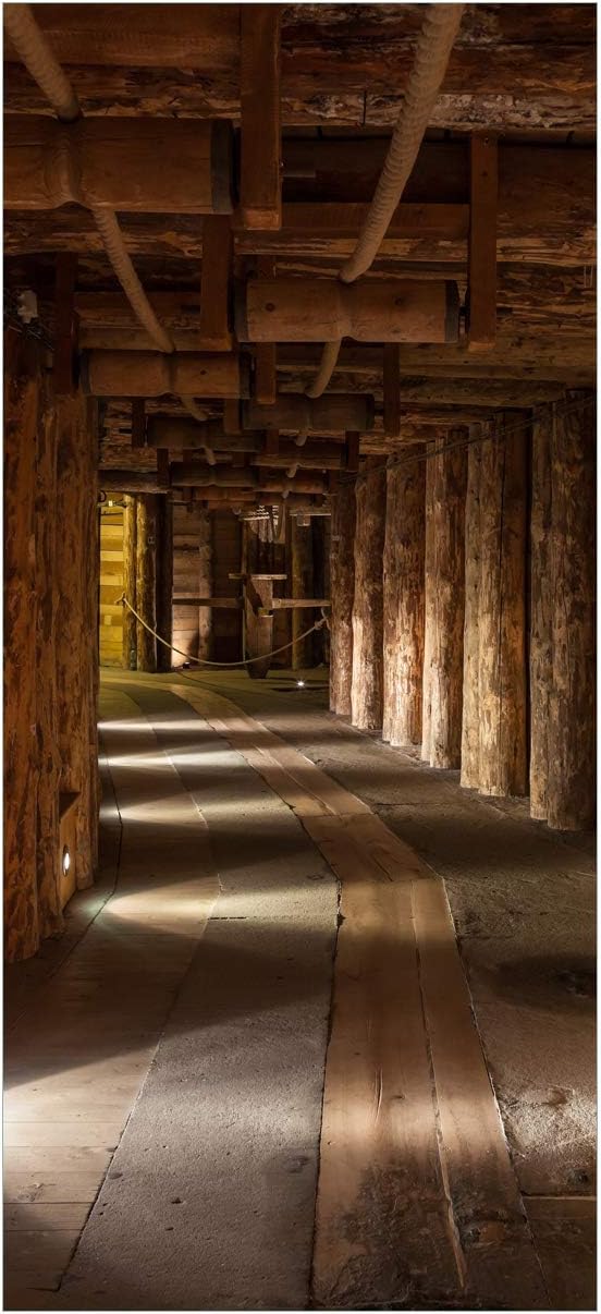 posterdepot Door Door Poster Age Tunnel in Salt Mine in Poland – Height 93 x 205 cm, 1-Piece, KTT0502