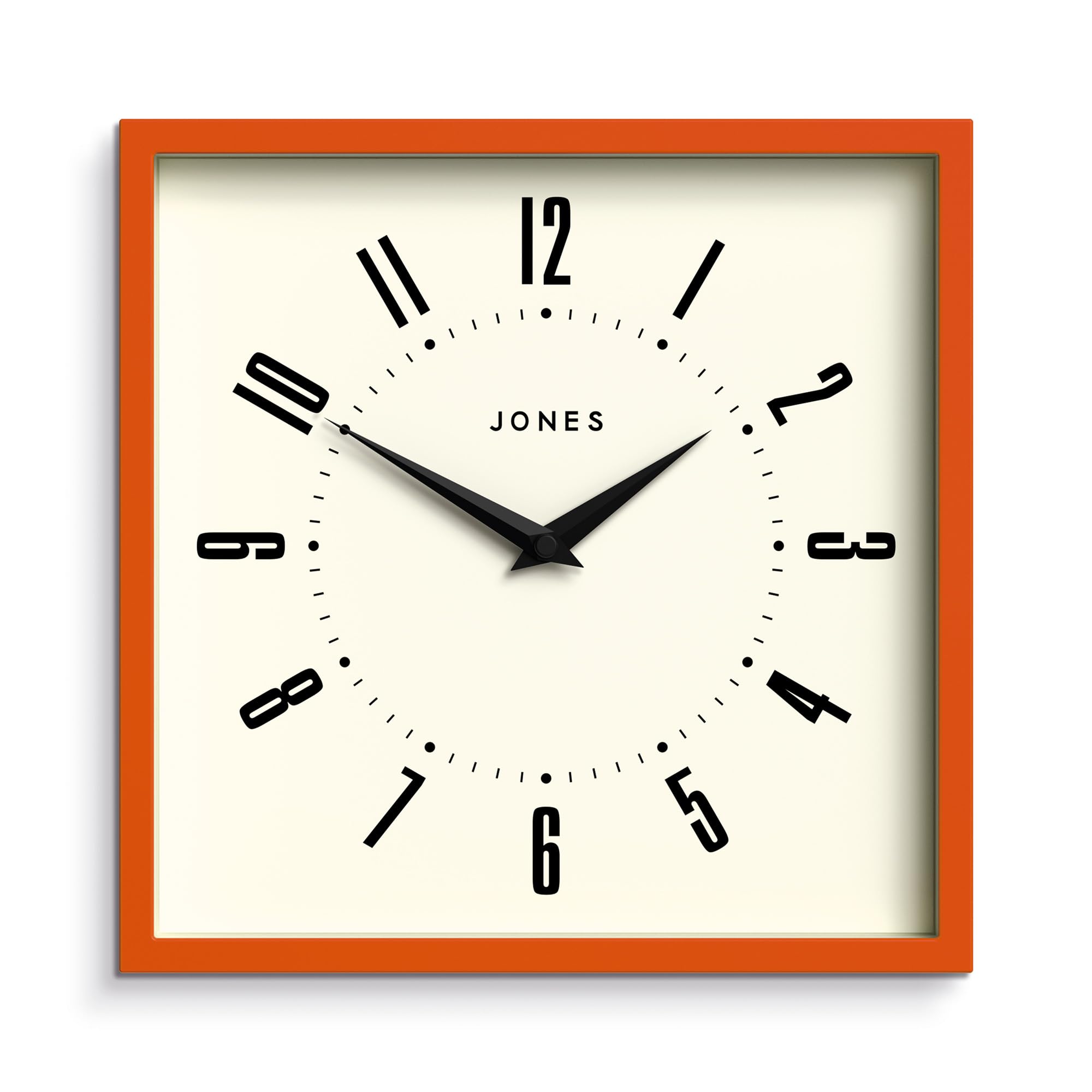 Amazon.com: JONES CLOCKS® Box Wall Clock | Retro Square | 10 inch